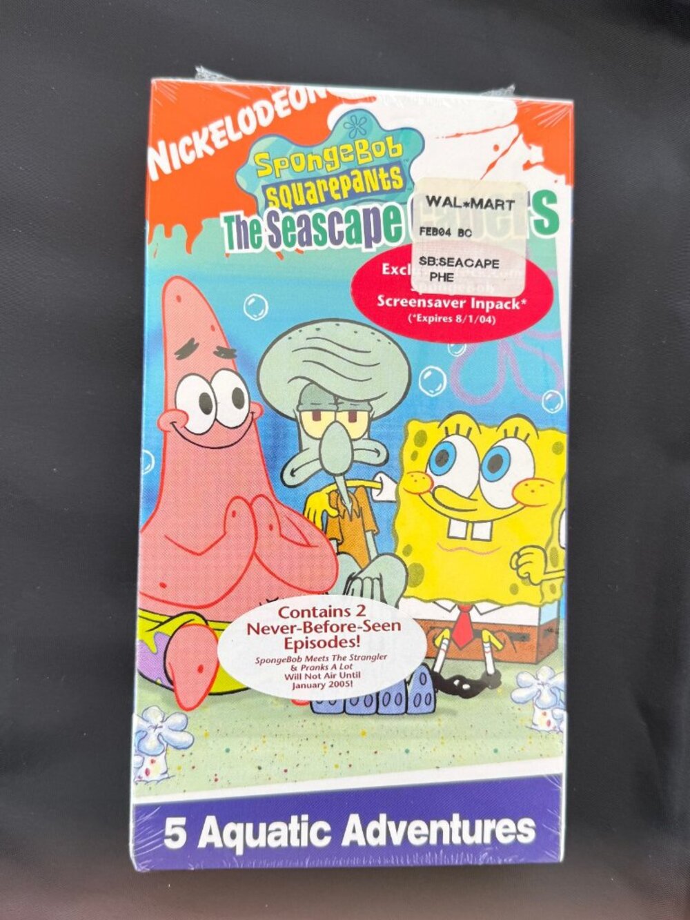 NEW SEALED Nickelodeon SpongeBob SquarePants Seascape Capers VHS 2004